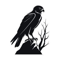 Falcon Bird Silhouette Vector illustration
