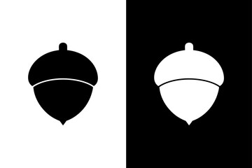 Stylized Acorn Nut Silhouette – Vector Icon Download.