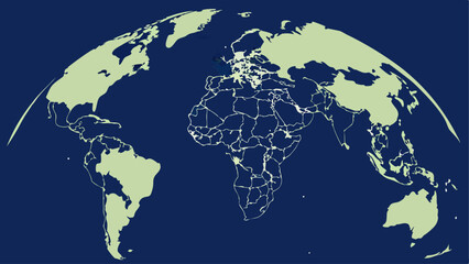Naklejka premium world map on black background