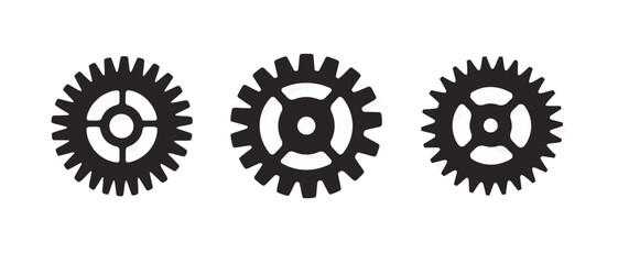 Isolated cogwheel gears graphic vector illustration for mechanical design