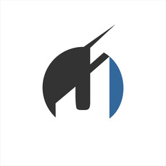 Initial letter J logo design