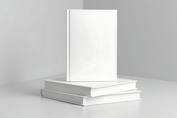 Blank book mockup minimalist white clean design
