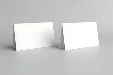Naklejka premium Blank White Cards Mockup Simple Design