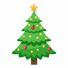 Christmas tree isolated on white background