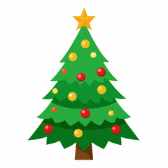 Christmas tree isolated on white background