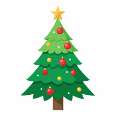 Christmas tree isolated on white background