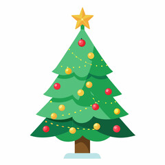 Christmas tree isolated on white background