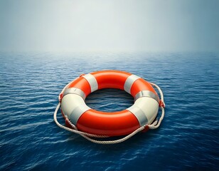 Naklejka premium lifebuoy floating ring, white background