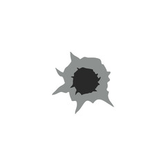 Bullet hole vector illustration 