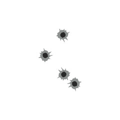 Bullet hole vector illustration 