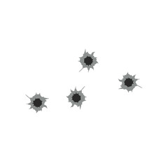 Bullet hole vector illustration 