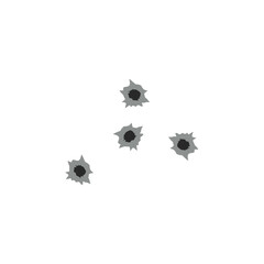 Fototapeta premium Bullet hole vector illustration 