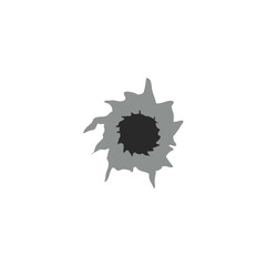 Bullet hole vector illustration 