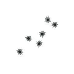 Bullet hole vector illustration 