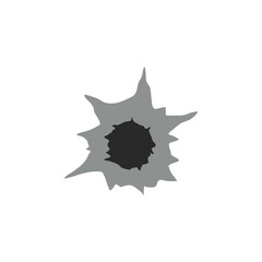Bullet hole vector illustration 