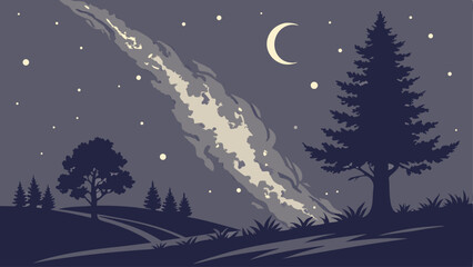 Naklejka premium winter forest landscape