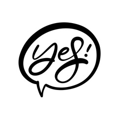 A vibrant and cheerful design featuring a bold speech bubble encapsulating a positive affirmation