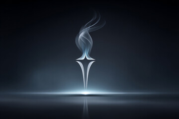 cross with soft smoke effect