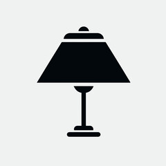 very simple flat and single minimalist Lamp Shade Silhouettes in black on a white background 