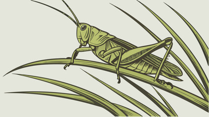 grasshopper on a leaf