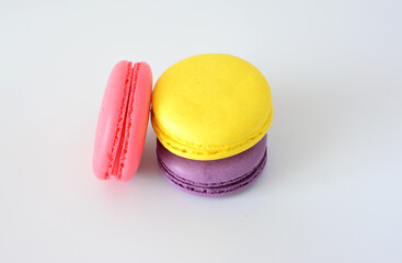 Colorful Macarons A delightful stack of sweet treats