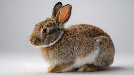 Obraz premium white rabbit on a black background