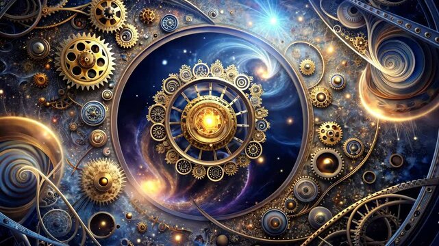 Cosmic Clockwork A Celestial Mechanism of Intricate Gears and Galactic Wonders