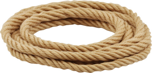 Beige Rope Coil Isolated on transparent Background 
