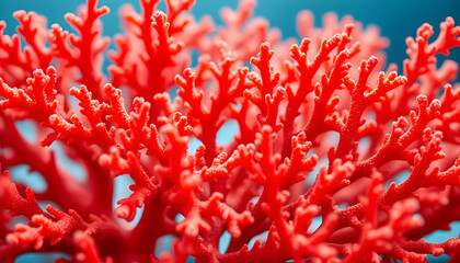 Close Up Of Vivid Red Coral Branches