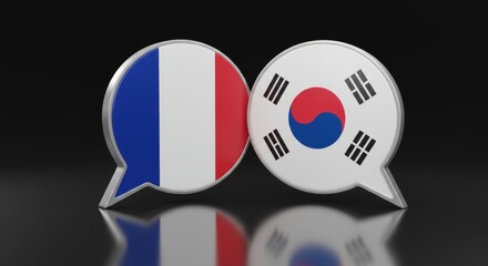 Dialogue and Diplomacy: France and South Korea Cultural Exchange Concept