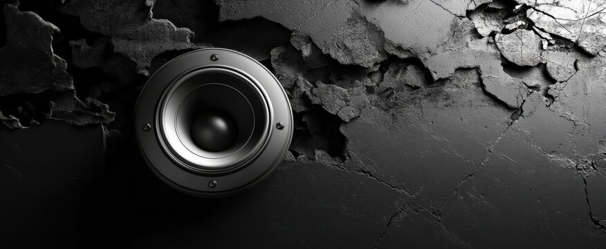 Close-up of a Modern Audio Speaker