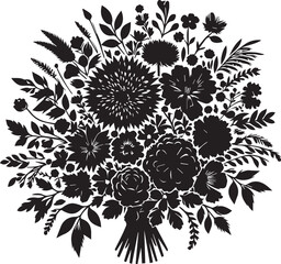 A Beautiful Black And White Flower Vector