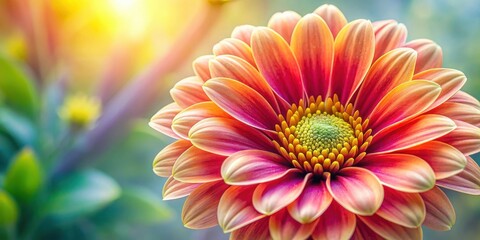 Obraz premium Close-up of a vibrant flower with soft petals and delicate center details in full bloom, blooming flowers, colorful blooms