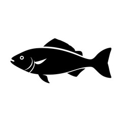 sablefish black cod icon, sablefish black cod silhouette vector illustration-simple silhouette illustration of sablefish black cod, perfect for sablefish black cod logos and icons