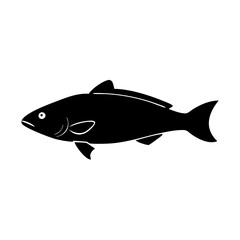 sablefish black cod icon, sablefish black cod silhouette vector illustration-simple silhouette illustration of sablefish black cod, perfect for sablefish black cod logos and icons