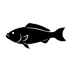 sablefish black cod icon, sablefish black cod silhouette vector illustration-simple silhouette illustration of sablefish black cod, perfect for sablefish black cod logos and icons