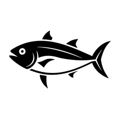 skipjack tuna icon, skipjack tuna silhouette vector illustration-simple silhouette illustration of skipjack tuna, perfect for skipjack tuna logos and icons
