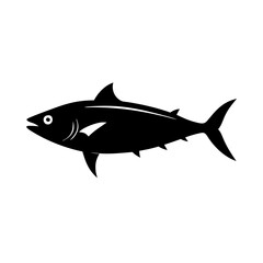 albacore tuna icon, albacore tuna silhouette vector illustration-simple silhouette illustration of albacore tuna, perfect for albacore tuna logos and icons
