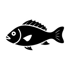 ocean perch icon, ocean perch silhouette vector illustration-simple silhouette illustration of ocean perch, perfect for ocean perch logos and icons
