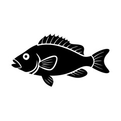 ocean perch icon, ocean perch silhouette vector illustration-simple silhouette illustration of ocean perch, perfect for ocean perch logos and icons