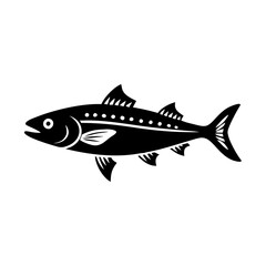 spanish mackerel icon, spanish mackerel silhouette vector illustration-simple silhouette illustration of spanish mackerel, perfect for spanish mackerel logos and icons