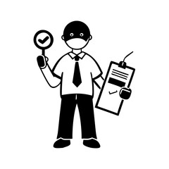 permit icon, permit silhouette vector illustration-simple silhouette illustration of permit, perfect for permit logos and icons