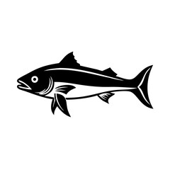 cobia icon, cobia silhouette vector illustration-simple silhouette illustration of cobia, perfect for cobia logos and icons