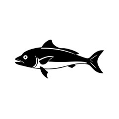 cobia icon, cobia silhouette vector illustration-simple silhouette illustration of cobia, perfect for cobia logos and icons