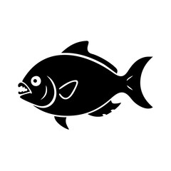 pacu icon, pacu silhouette vector illustration-simple silhouette illustration of pacu, perfect for pacu logos and icons