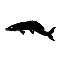 bichir icon, bichir silhouette vector illustration-simple silhouette illustration of bichir, perfect for bichir logos and icons