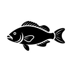 nile perch icon, nile perch silhouette vector illustration-simple silhouette illustration of nile perch, perfect for nile perch logos and icons