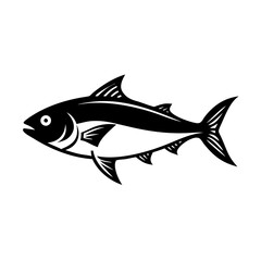 yellowtail icon, yellowtail silhouette vector illustration-simple silhouette illustration of yellowtail, perfect for yellowtail logos and icons