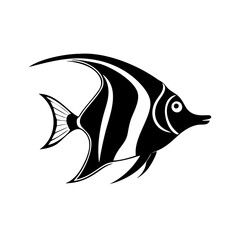moorish idol icon, moorish idol silhouette vector illustration-simple silhouette illustration of moorish idol, perfect for moorish idol logos and icons