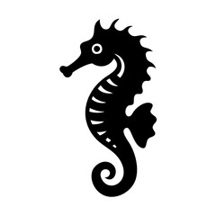Fototapeta premium seahorse icon, seahorse silhouette vector illustration-simple silhouette illustration of seahorse, perfect for seahorse logos and icons